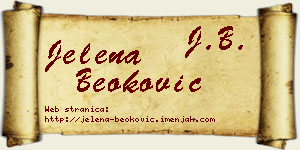 Jelena Beoković vizit kartica